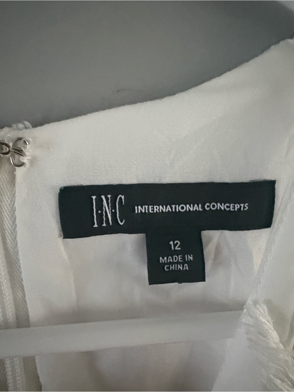 INC International Concepts White Textured Halter Cocktail Dress - Picture 3 of 11